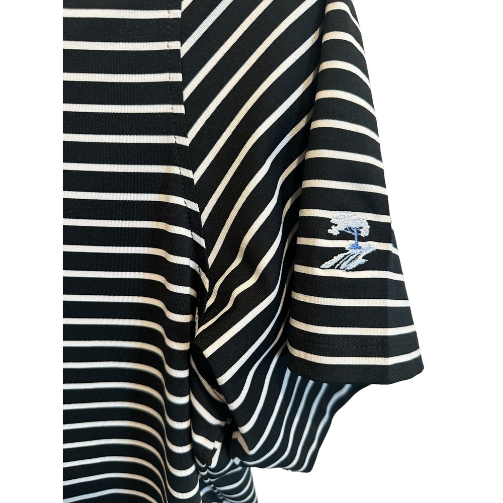 Greyson Polo Shirt Mens Extra Large Black & White Striped Performance Golf - Picture 3 of 4